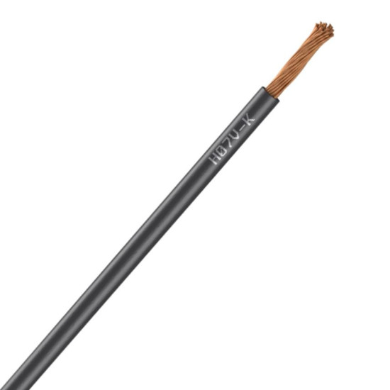 Fil électrique rigide H07VU 1x1,16 mm² noir - Couronne/Rouleau