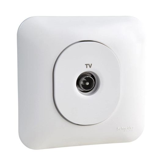 Prise TV simple - fixation avec griffes avec plaque Ovalis