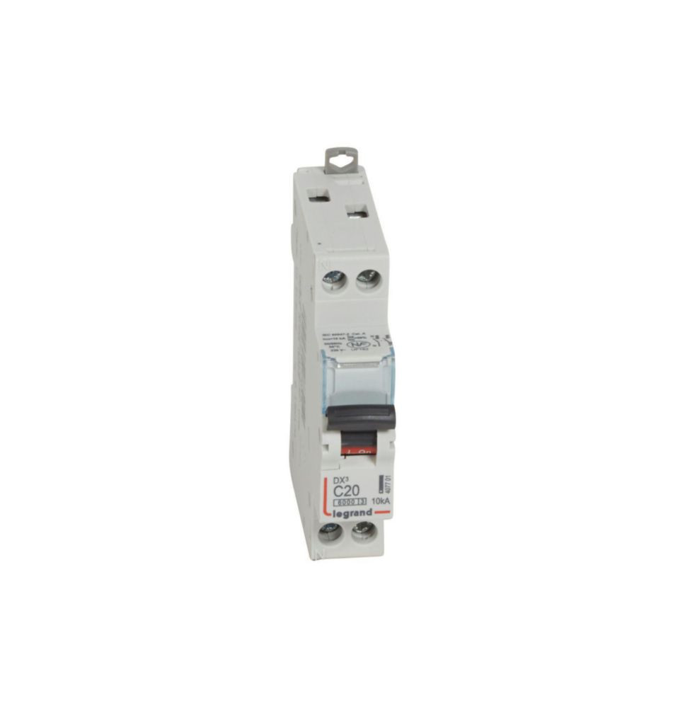 Disjoncteur DX³6000 10kA arrivée haute et départ bas à vis U+N Disjoncteur DX³6000 10kA arrivée haute et départ bas à vis U+N