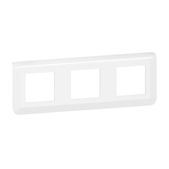 Plaque de finition horizontale Mosaic 3x2 modules Blanc -