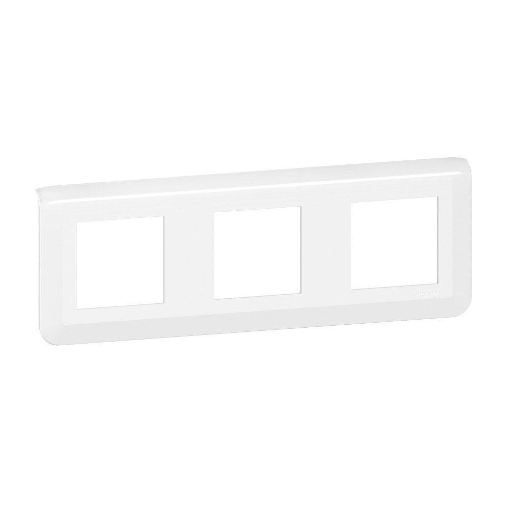 Plaque de finition horizontale Mosaic 3x2 modules Blanc -