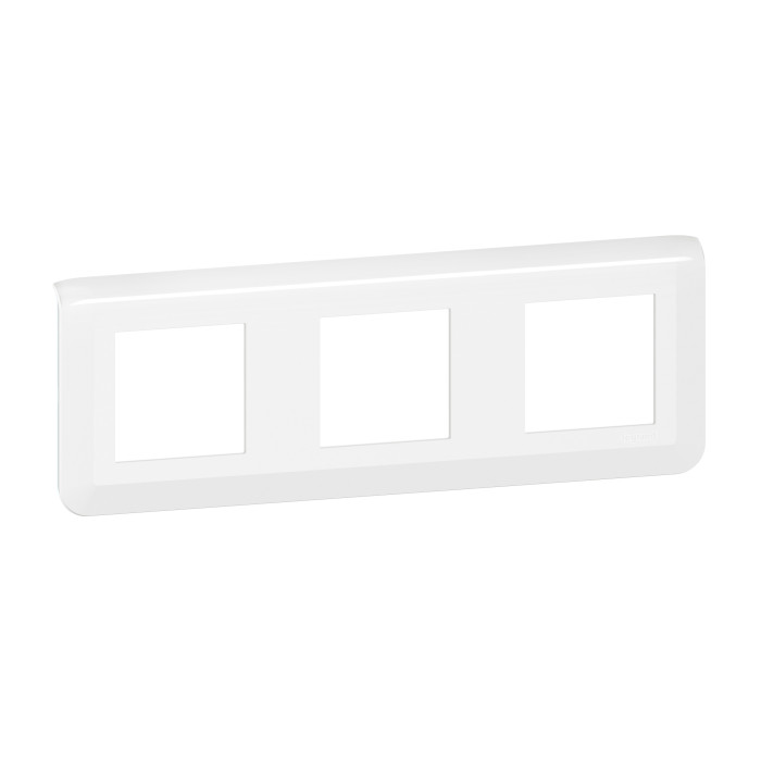 Plaque de finition horizontale Mosaic 3x2 modules Blanc -