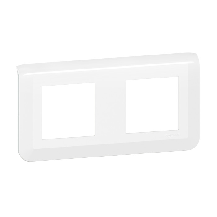 Plaque de finition horizontale Mosaic 2x2 modules Blanc -