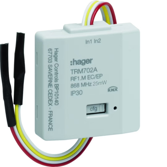 Module 2 entrées à encastrer alimentation pile KNX radio -