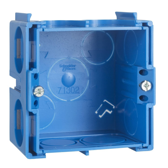 Boîte carrée bleu Lot de 5 - 1 poste – 40 mm – Modulo Multifix
