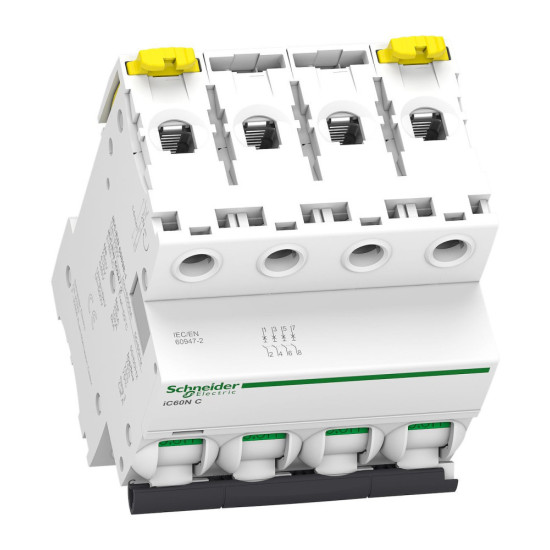 Disjoncteur iC60N 4P 16A courbe C Acti9 Schneider Electric -