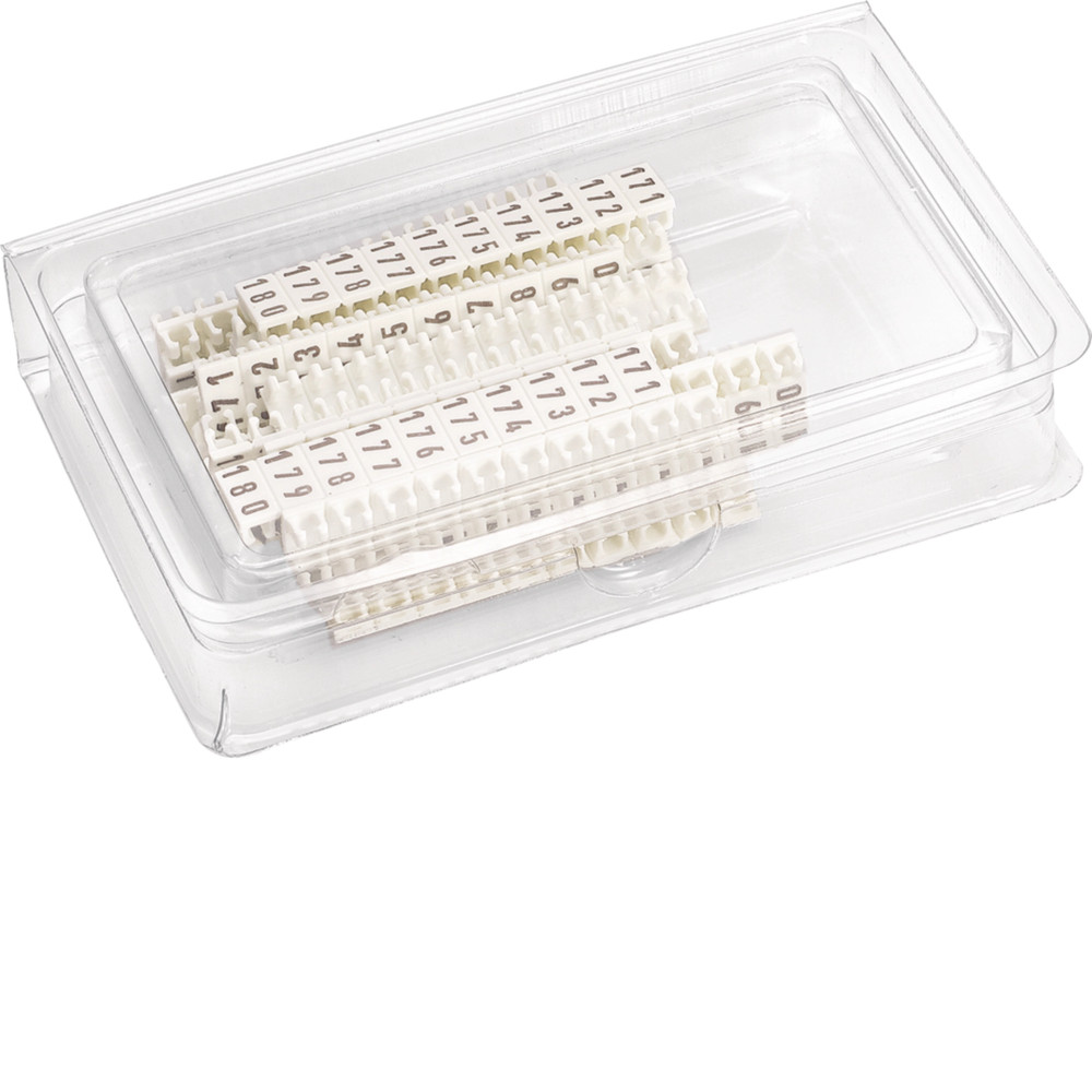 Bandes de marquage 1-100, Jeu, 25 bandes - Hager - KWL002 Bandes de marquage 1-100, Jeu, 25 bandes - Hager - KWL002