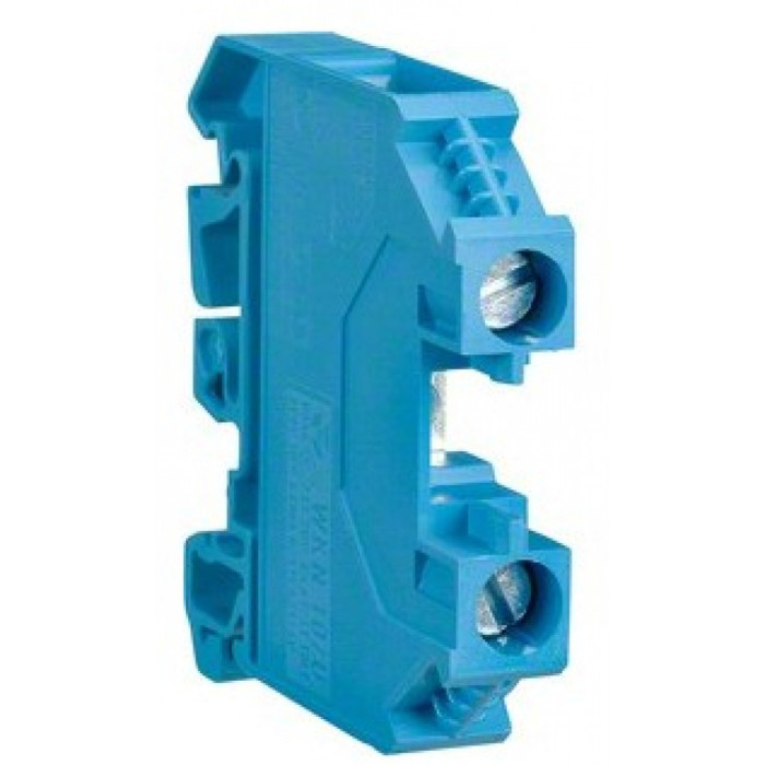 Borne de passage Hager 6mm², N, 1000V, à vis, ouvert sur le
