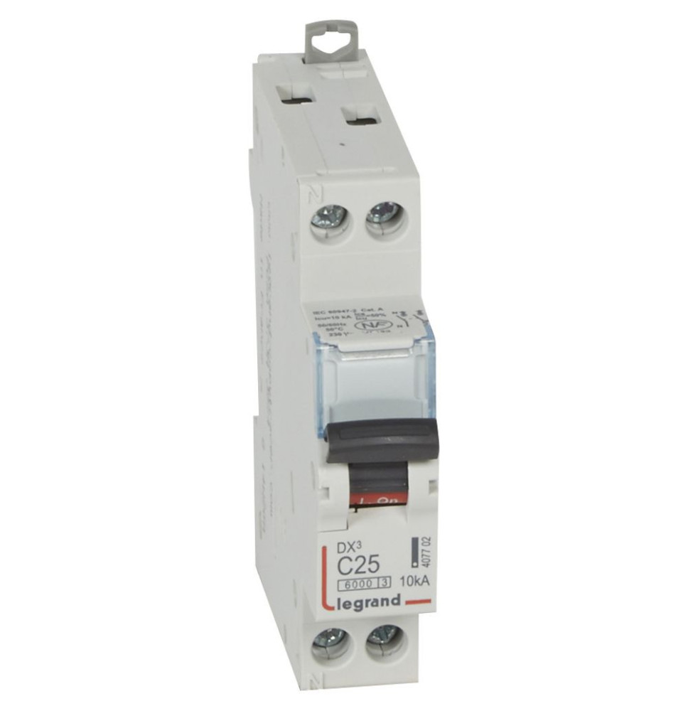 Disjoncteur DX³6000 10kA arrivée haute et départ bas à vis U+N Disjoncteur DX³6000 10kA arrivée haute et départ bas à vis U+N
