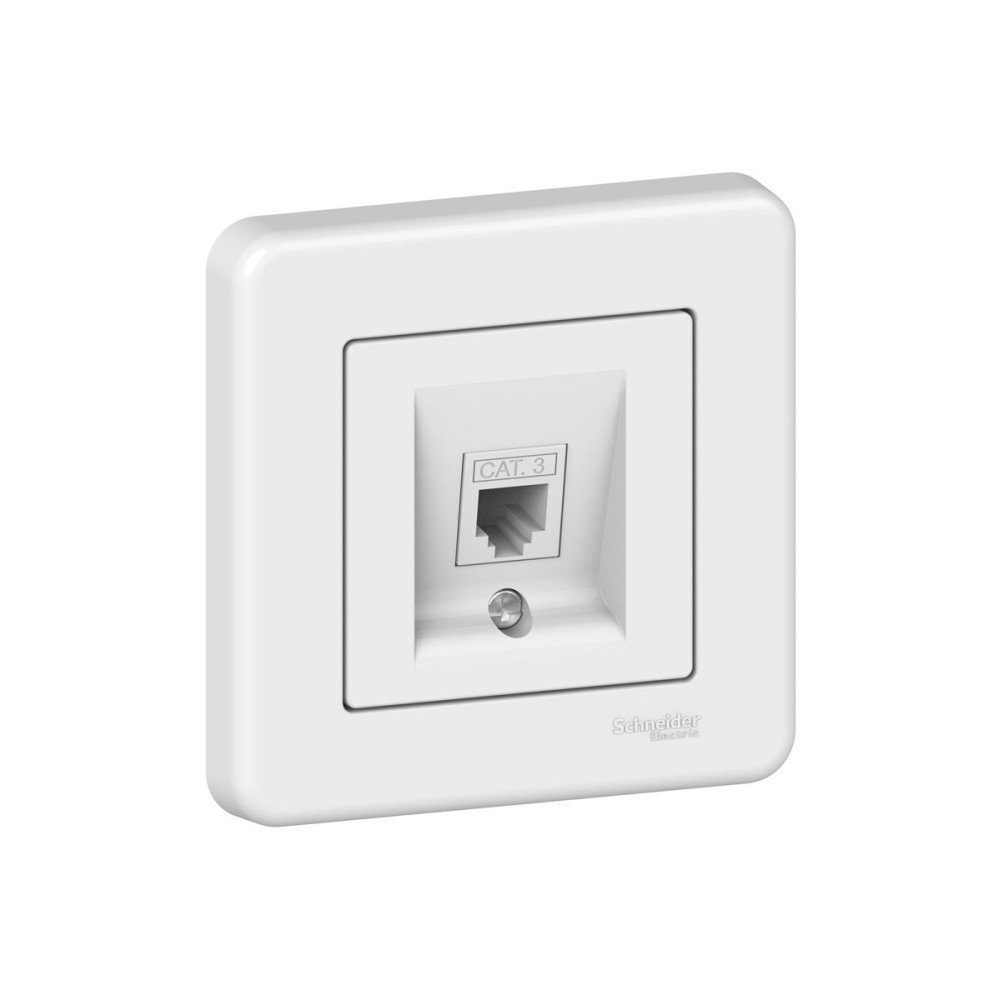 Prise Téléphonique Blanc Leona Schneider Electric - LNA4100121 Prise Téléphonique Blanc Leona Schneider Electric - LNA4100121