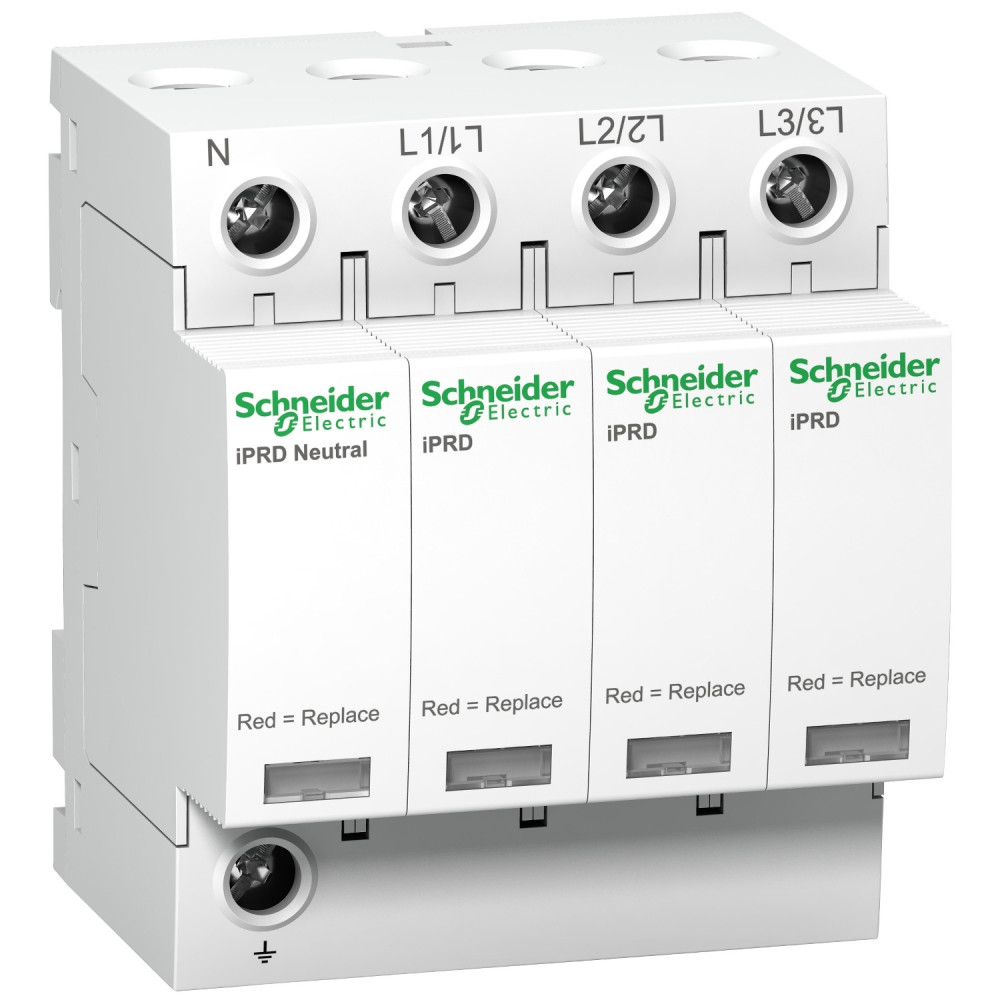 Parafoudre modulaire - 3P + N - 350V parasurtenseur Acti9 iPRD40 Schneider Electric - A9L40600