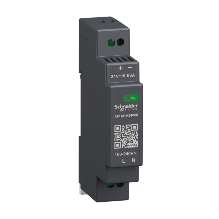 Alimentation à découpage - 0,6A - 100à240Vca mono/biphasé - 24Vcc Modicon ABL Schneider Electric -