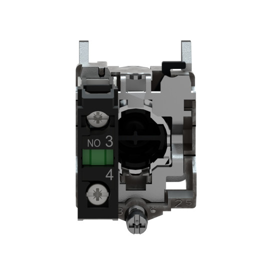 Bouton poussoir à impulsion affleurant - Ø22 - noir - 1F - vis
