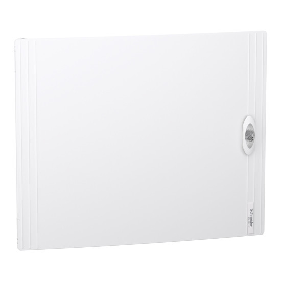 Porte pleine RAL9003 pour coffret saillie 2 rangées 24 modules