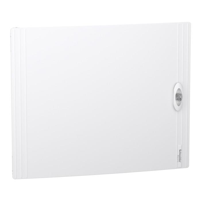 Porte pleine RAL9003 pour coffret saillie 2 rangées 24 modules