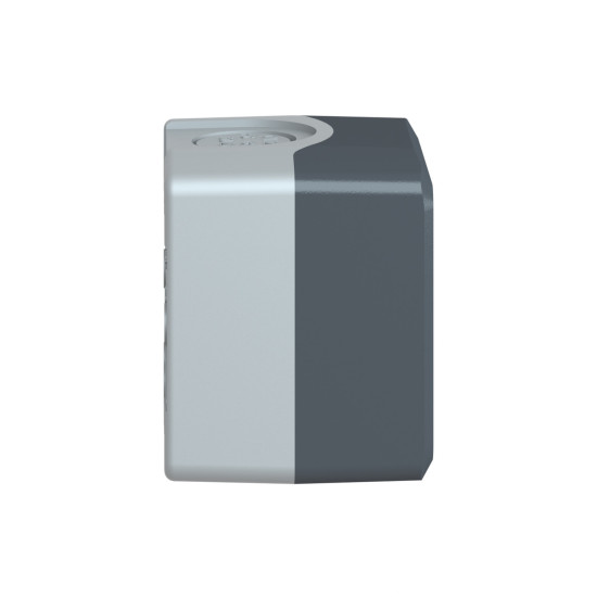 Bouton poussoir boite 1 trou Ø22 - couvercle gris foncé - fond