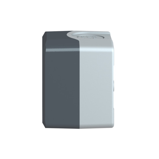 Bouton poussoir boite 1 trou Ø22 - couvercle gris foncé - fond