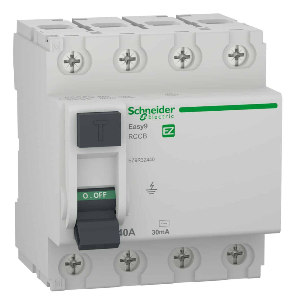 Interrupteur Différentiel 4P 40A, 30mA Schneider Electric - Interrupteur Différentiel 4P 40A, 30mA Schneider Electric -