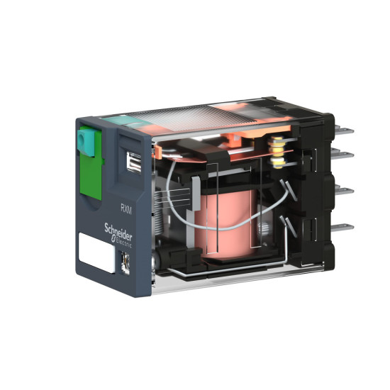 Relais miniature - embrochab - test+DEL - 2OF - 12A - 230VAC
