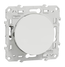 Interrupteur bouton poussoir - blanc - 10A - griffes montées