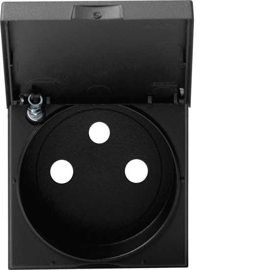 Enjoliveur prise de courant 2P+T galerie avec couvercle nuit -