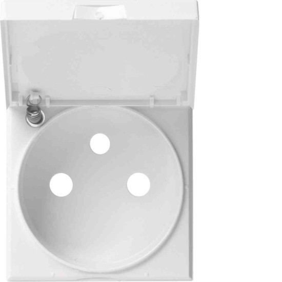 Enjoliveur prise de courant 2P+T galerie avec couvercle pure -