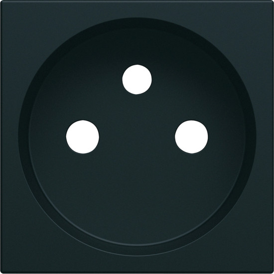 Enjoliveur galerie prise de courant à puits 2P+T, finition nuit