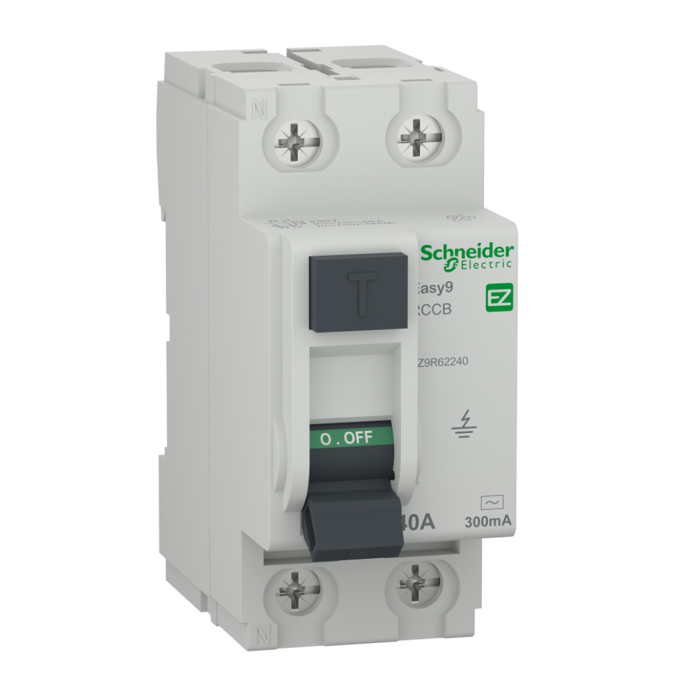 Interrupteur Différentiel 2P 40A, 300mA AC Schneider Electric - Interrupteur Différentiel 2P 40A, 300mA AC Schneider Electric -