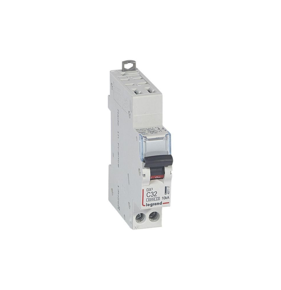 Disjoncteur DX³6000 10kA arrivée haute et départ bas à vis U+N Disjoncteur DX³6000 10kA arrivée haute et départ bas à vis U+N