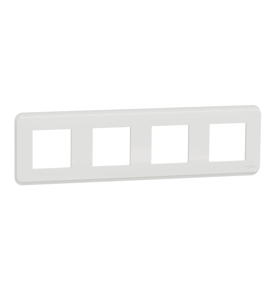 Plaque de finition - Blanc - 4 postes - Unica Pro Schneider Plaque de finition - Blanc - 4 postes - Unica Pro Schneider