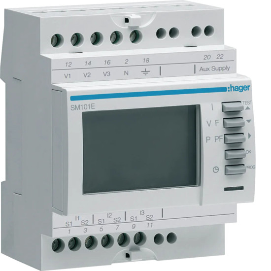 Centrale de mesure modulaire - Hager - SM101E,Gestion de l'énergie et mobi­lité élec­trique Hager
