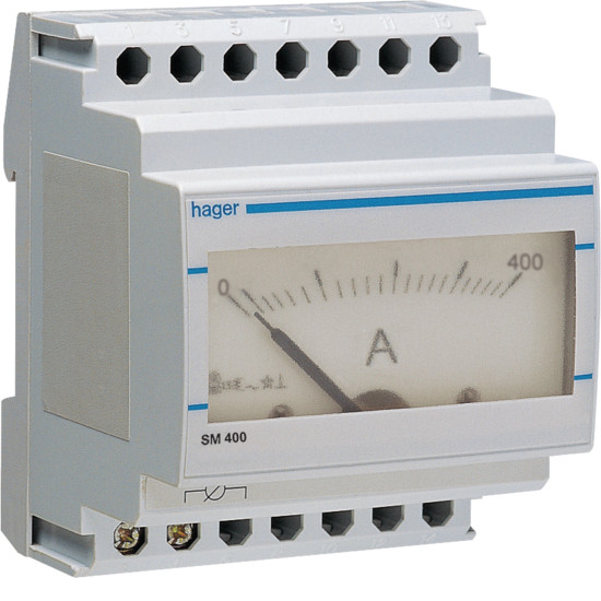 Ampéremètre analogique 0-400A branchement sur transformateur de courant - Hager - SM400,Gestion de