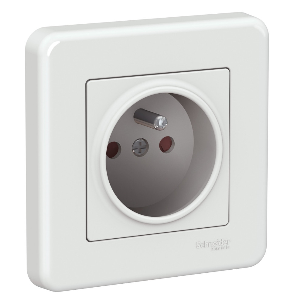 Prise 2P+T Blanc Leona Schneider Electric - LNA2800221 Prise 2P+T Blanc Leona Schneider Electric - LNA2800221