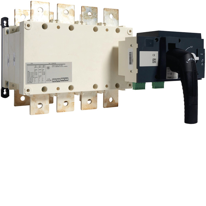Inverseur de source 4P In630A Ue380 - 415Vac commande motorisée - Hager - HIB463M,Inverseur Hager
