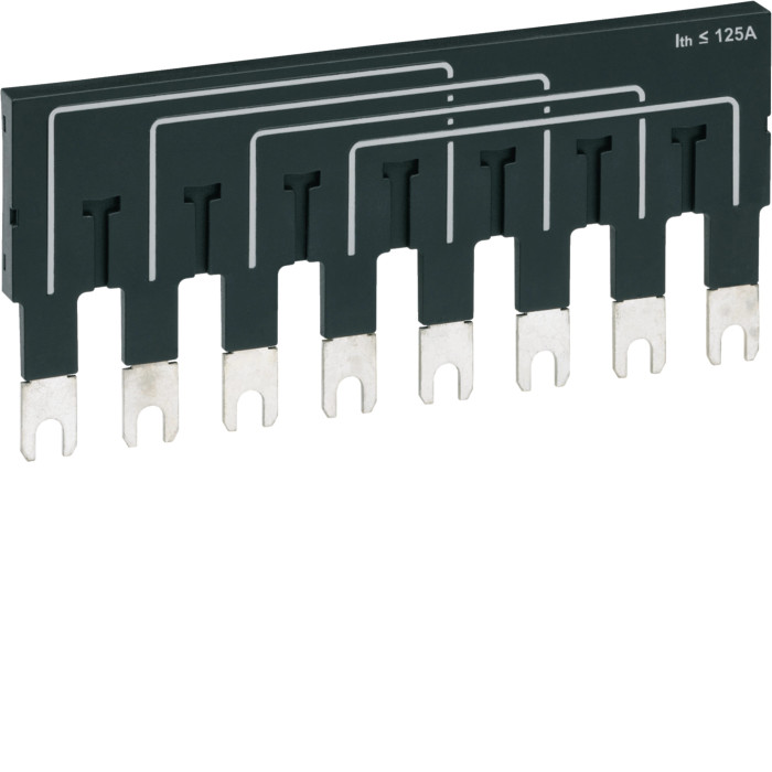 Barre de pontage 2x4P 63 à 125A pour inverseur de source automatique HICxxxA - Hager -