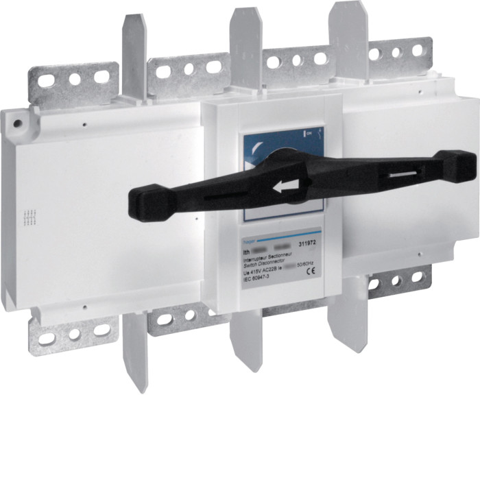 Interrupteur coupure apparente 4P In1250A Ue380 - 415Vac Poignée rotative longue - Hager -