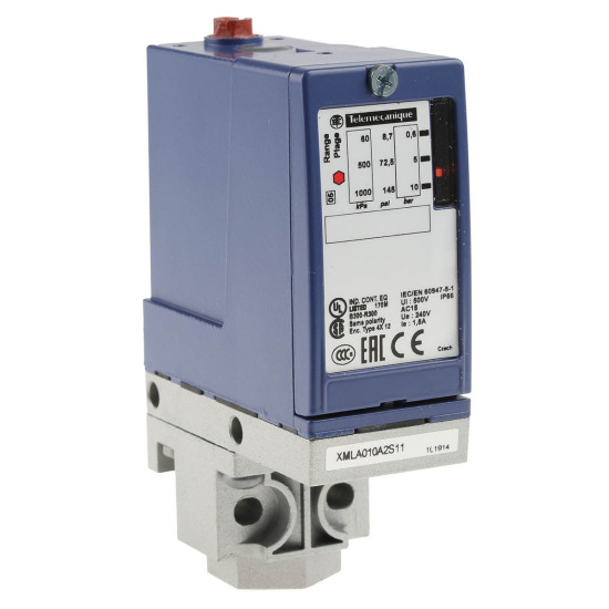 Pressostat - 10bar - écart fixe 1 seuil - 1 OF OsiSense XML-A Schneider Electric -