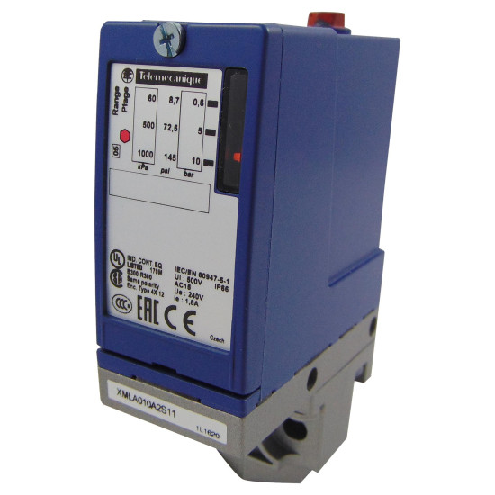 Pressostat - 10bar - écart fixe 1 seuil - 1 OF OsiSense XML-A Schneider Electric -