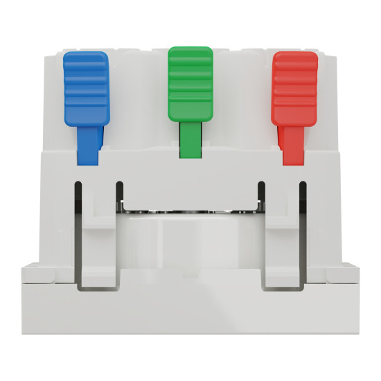 Prise 2P+T - FR - 90° - goulotte - connex rapid - Blanc anti -New Unica Schneider Electric -