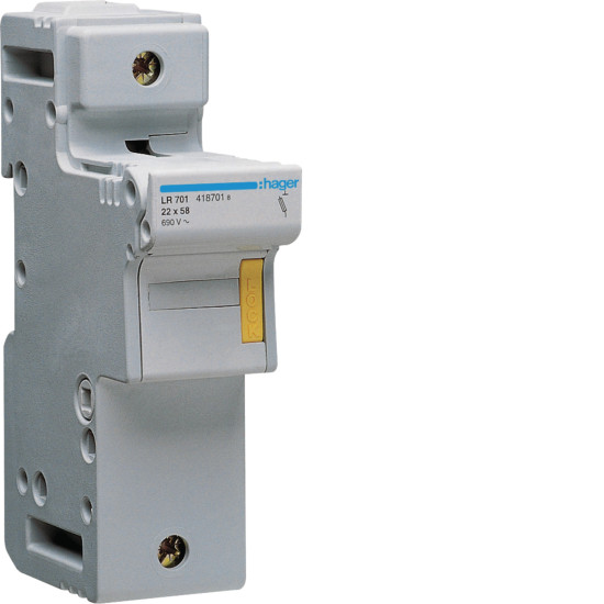 Porte-fusible 1P 125A 690V L58 2M - Hager - LR701,Disjoncteur - Disjoncteur Différentiel -