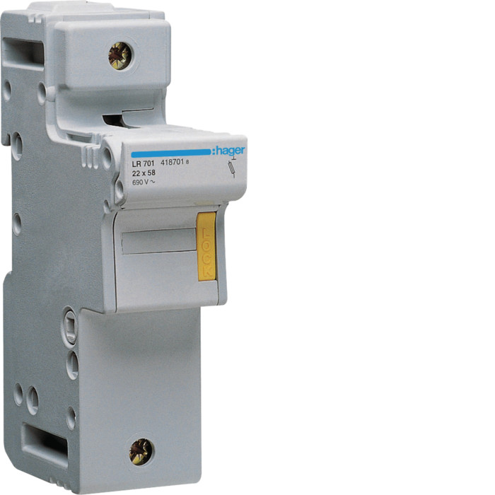 Porte-fusible 1P 125A 690V L58 2M - Hager - LR701,Disjoncteur - Disjoncteur Différentiel -