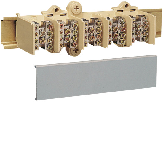 Bloc de jonction 125A 5P 2X25 + 4X16 + couvercle de protection - Hager - K025,Prise & Coffret
