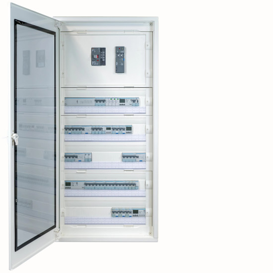 Coffret Vector IP55 4 rangées 48 modules h 677mm l 310mm - Hager - VE412F,Prise & Coffret