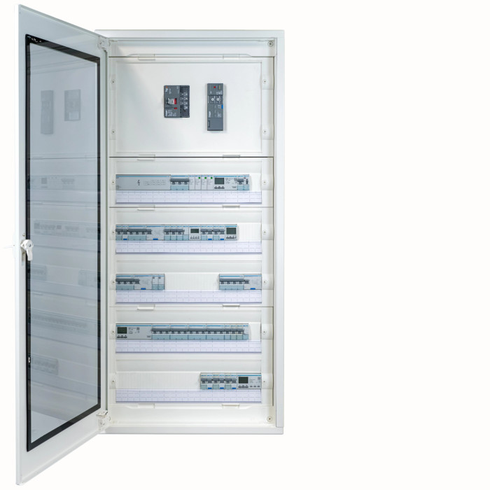 Coffret Vector IP55 4 rangées 48 modules h 677mm l 310mm - Hager - VE412F,Prise & Coffret