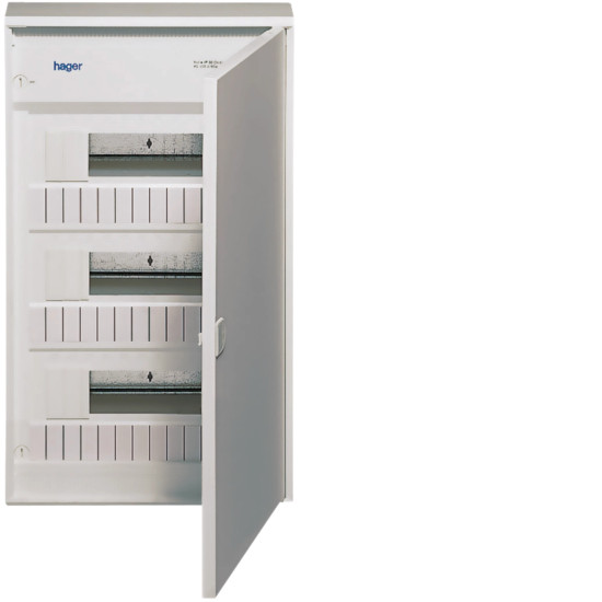 Coffret de distribution volta, 1 rangées 12 modules 245x305x96,50mm - Hager - VA12D,Prise & Coffret