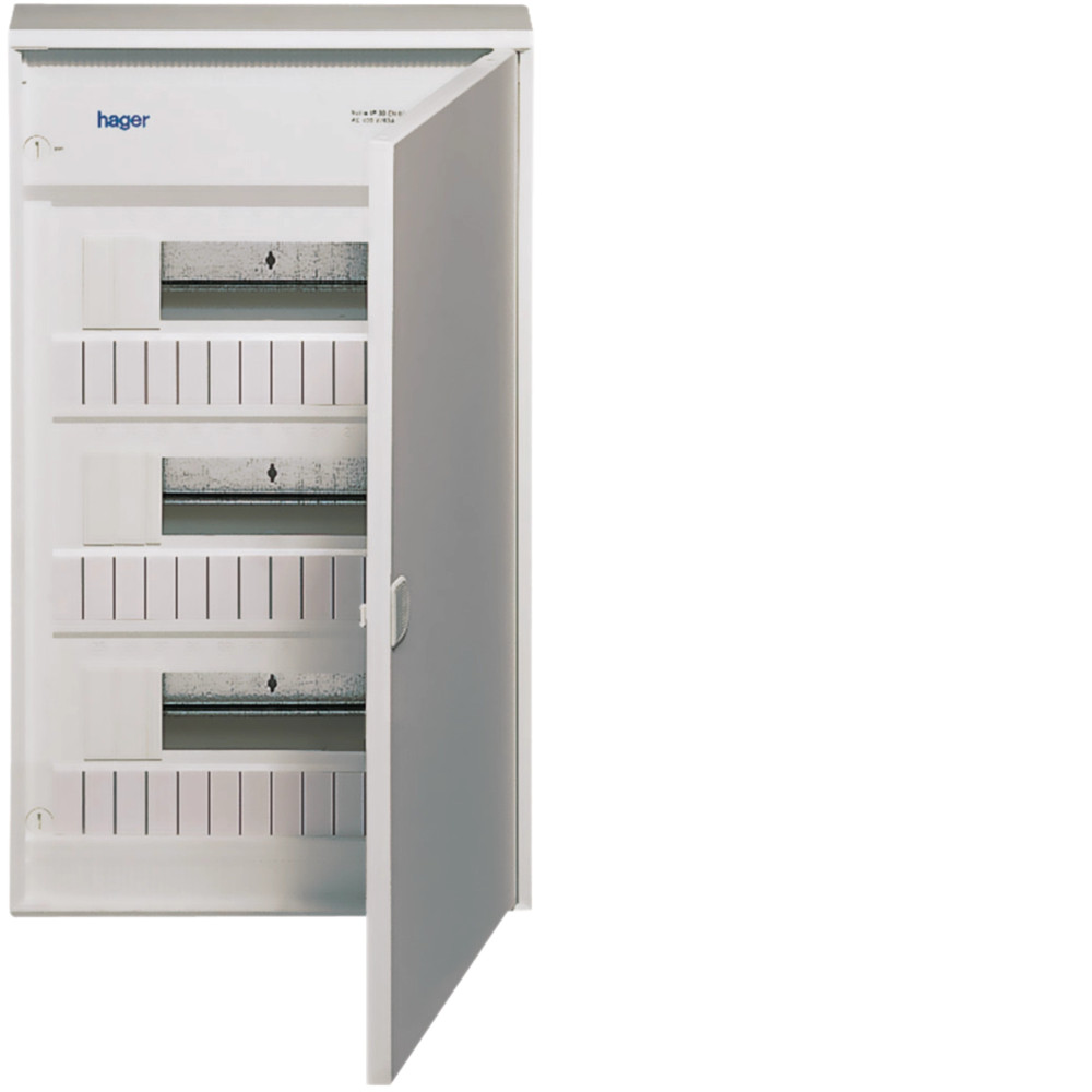 Coffret de distribution volta, 1 rangées 12 modules 245x305x96,50mm - Hager - VA12D,Prise & Coffret
