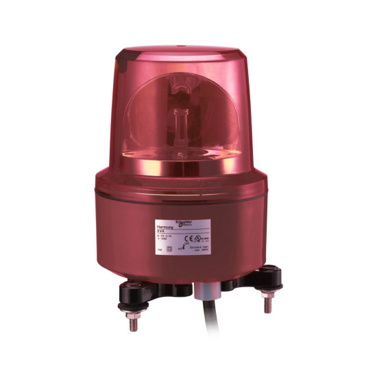 Sirène - Feu rotatif roug, equipe de del, 230V Harmony Schneider Electric - XVR13M04L,Produits