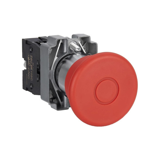 Bouton-poussoir d'arrêt d'urgence complet, métal, rouge, 40 mm x 22 mm, Easy Harmony XB2 Schneider