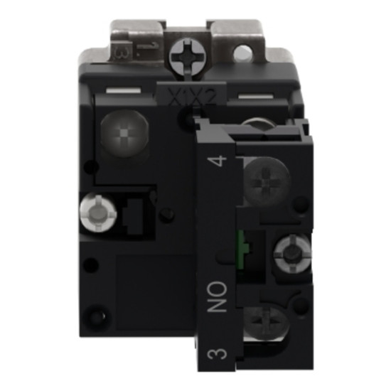 Bouton - poussoir lumineux, métal, encastré, blanc, 22 mm, Easy Harmony XB2 Schneider Electric -