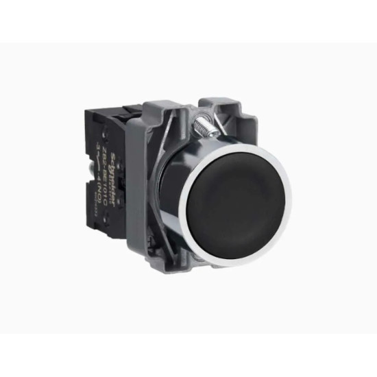 Bouton-poussoir complet, métal, encastré, noir, 22 mm Easy Harmony XB2 Schneider Electric -